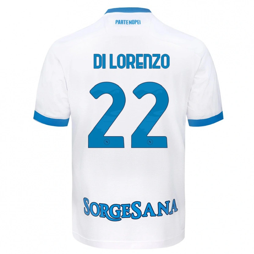 Danxen Herren Giovanni Di Lorenzo #22 Weiß Hellblau Auswärtstrikot Trikot 2026/27 T-Shirt