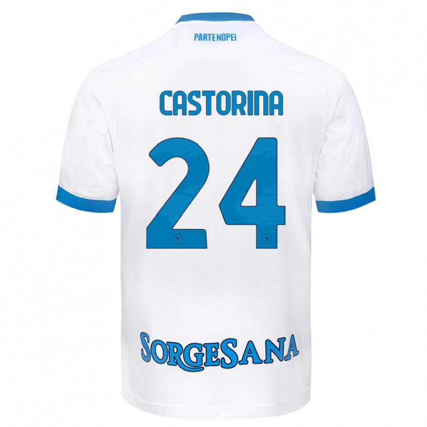Danxen Herren Alessandro Castorina #24 Weiß Hellblau Auswärtstrikot Trikot 2026/27 T-Shirt