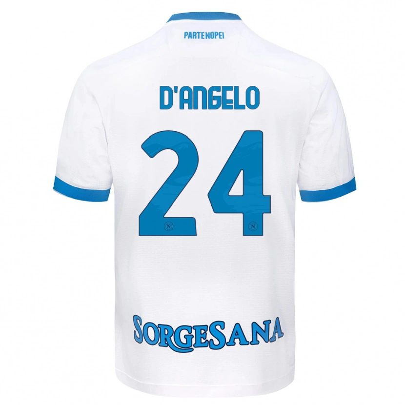 Danxen Herren Alessia D'angelo #24 Weiß Hellblau Auswärtstrikot Trikot 2026/27 T-Shirt