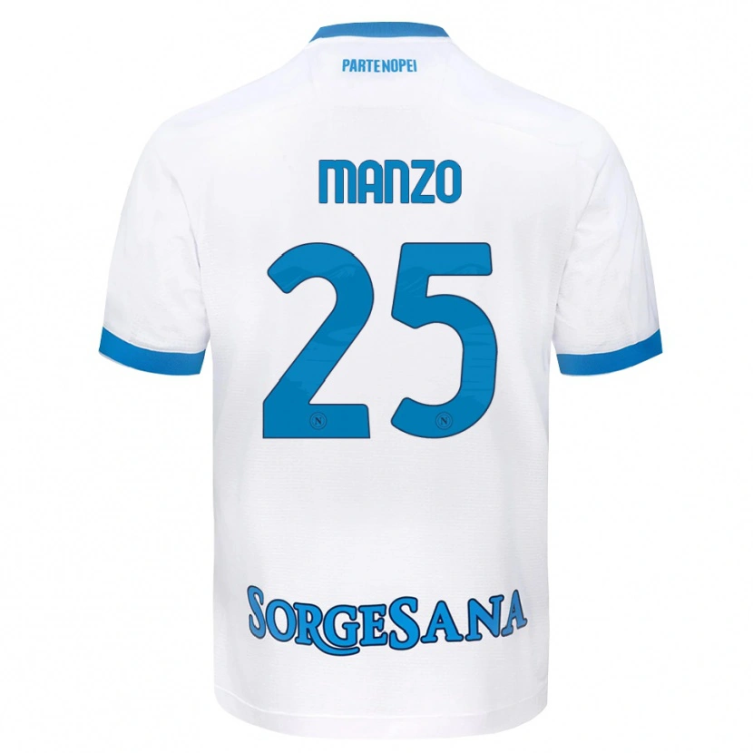 Danxen Herren Alessia Manzo #25 Weiß Hellblau Auswärtstrikot Trikot 2026/27 T-Shirt