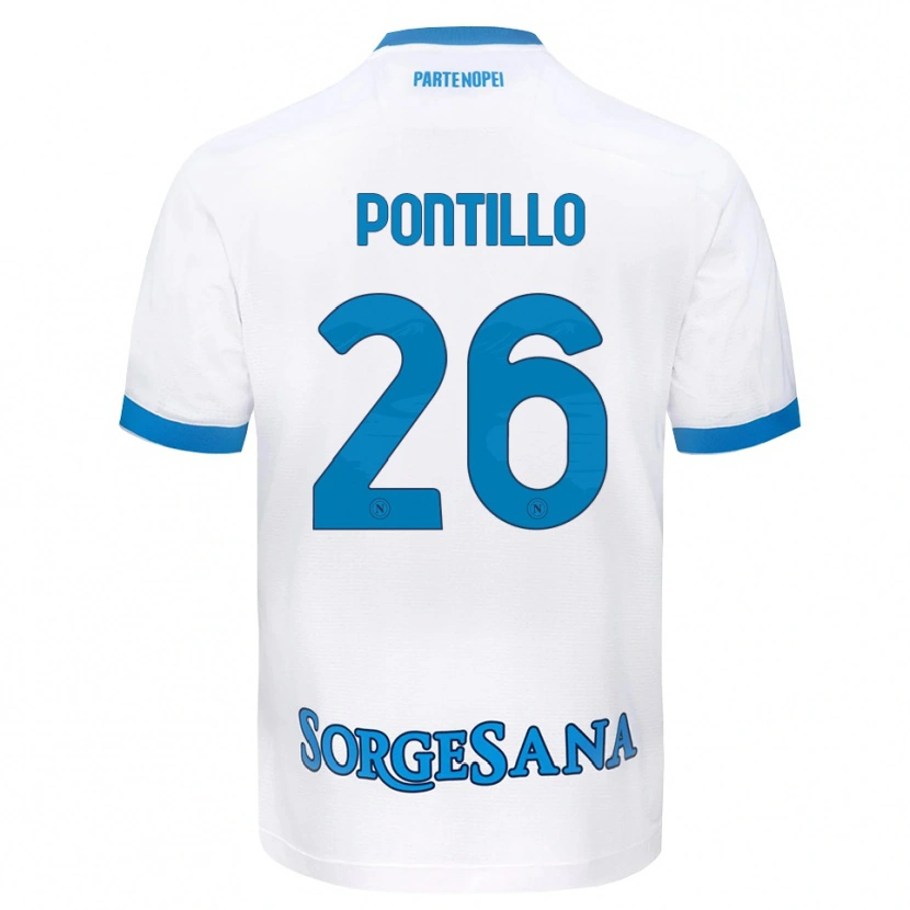 Danxen Herren Pasquale Pontillo #26 Weiß Hellblau Auswärtstrikot Trikot 2026/27 T-Shirt