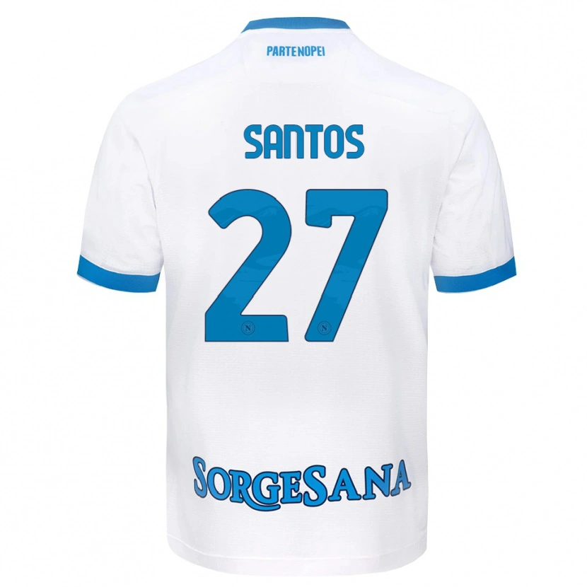 Danxen Herren Alisson Santos #27 Weiß Hellblau Auswärtstrikot Trikot 2026/27 T-Shirt