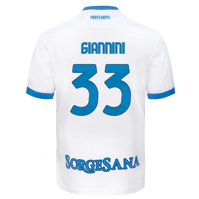 Danxen Herren Enrico Giannini #33 Weiß Hellblau Auswärtstrikot Trikot 2026/27 T-Shirt