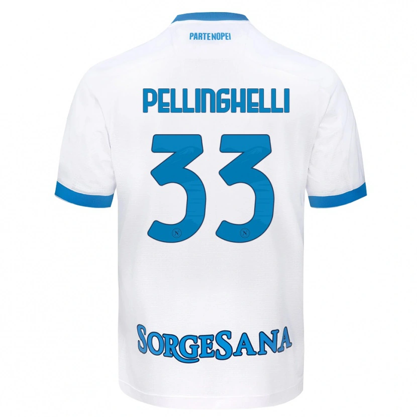Danxen Herren Alice Pellinghelli #33 Weiß Hellblau Auswärtstrikot Trikot 2026/27 T-Shirt