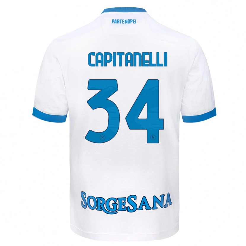 Danxen Herren Ilaria Capitanelli #34 Weiß Hellblau Auswärtstrikot Trikot 2026/27 T-Shirt