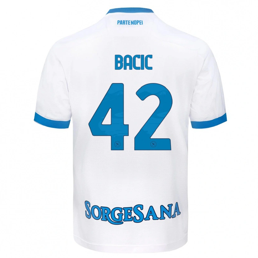 Danxen Herren Doris Bačić #42 Weiß Hellblau Auswärtstrikot Trikot 2026/27 T-Shirt