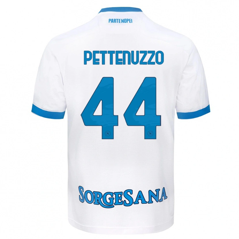 Danxen Herren Tecla Pettenuzzo #44 Weiß Hellblau Auswärtstrikot Trikot 2026/27 T-Shirt