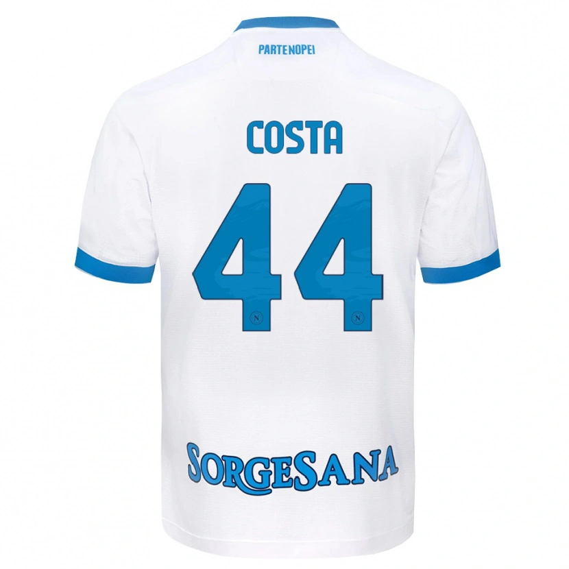 Danxen Herren Filippo Costa #44 Weiß Hellblau Auswärtstrikot Trikot 2026/27 T-Shirt