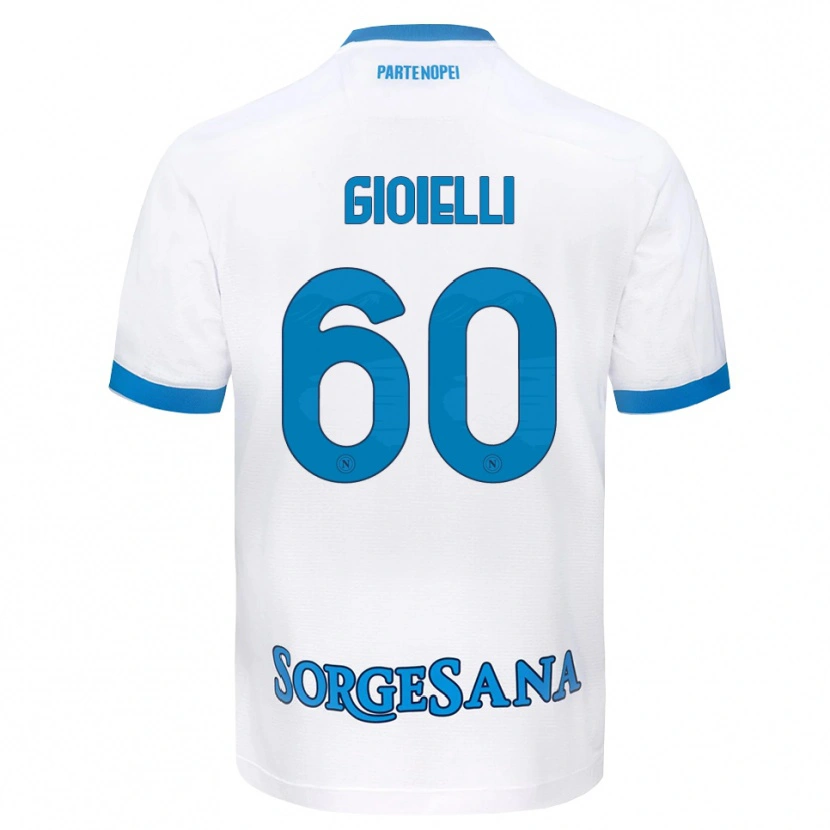 Danxen Herren Francesco Gioielli #60 Weiß Hellblau Auswärtstrikot Trikot 2026/27 T-Shirt