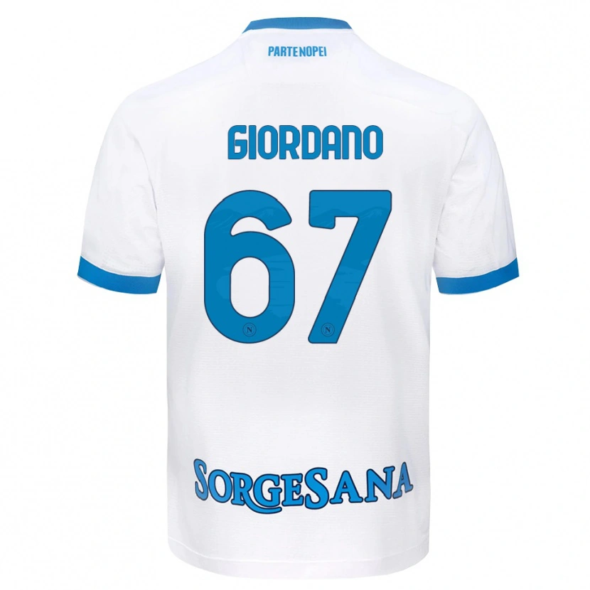 Danxen Herren Michela Giordano #67 Weiß Hellblau Auswärtstrikot Trikot 2026/27 T-Shirt