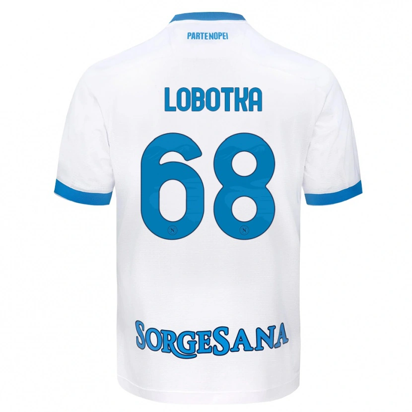 Danxen Herren Stanislav Lobotka #68 Weiß Hellblau Auswärtstrikot Trikot 2026/27 T-Shirt