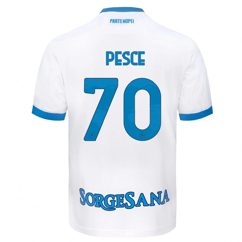 Danxen Herren Antonio Pesce #70 Weiß Hellblau Auswärtstrikot Trikot 2026/27 T-Shirt