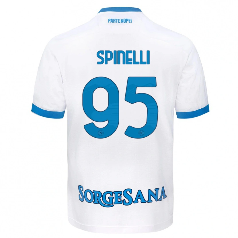 Danxen Herren David Spinelli #95 Weiß Hellblau Auswärtstrikot Trikot 2026/27 T-Shirt