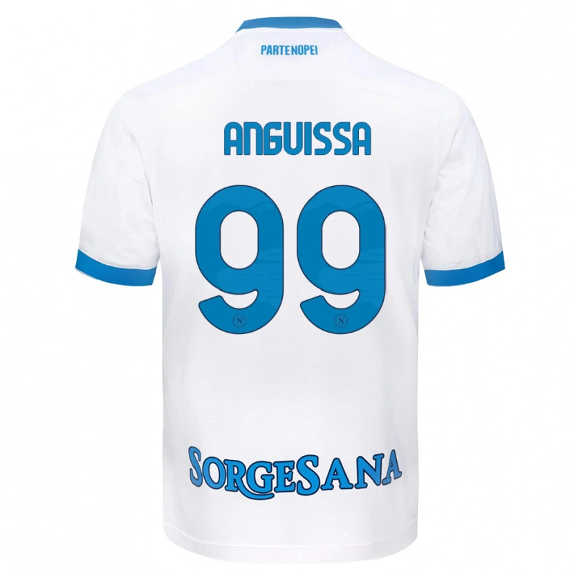 Danxen Herren Frank Anguissa #99 Weiß Hellblau Auswärtstrikot Trikot 2026/27 T-Shirt