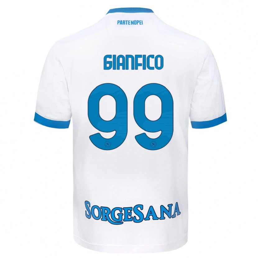 Danxen Herren Maria Morena Gianfico #99 Weiß Hellblau Auswärtstrikot Trikot 2026/27 T-Shirt
