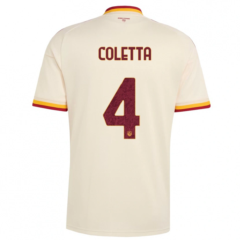 Danxen Herren Francesco Coletta #4 Champagner Rot Gelb Auswärtstrikot Trikot 2026/27 T-Shirt