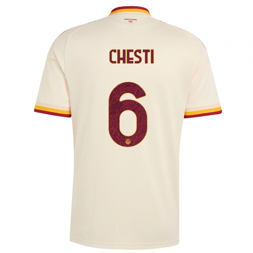 Danxen Herren Francesco Chesti #6 Champagner Rot Gelb Auswärtstrikot Trikot 2026/27 T-Shirt