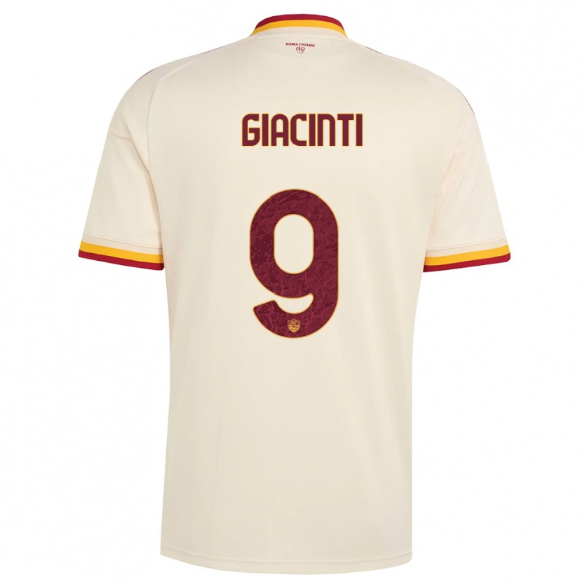 Danxen Herren Valentina Giacinti #9 Champagner Rot Gelb Auswärtstrikot Trikot 2026/27 T-Shirt