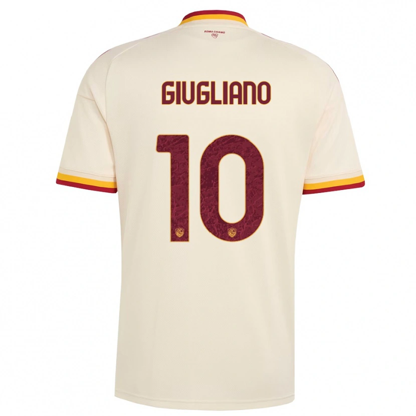 Danxen Herren Manuela Giugliano #10 Champagner Rot Gelb Auswärtstrikot Trikot 2026/27 T-Shirt