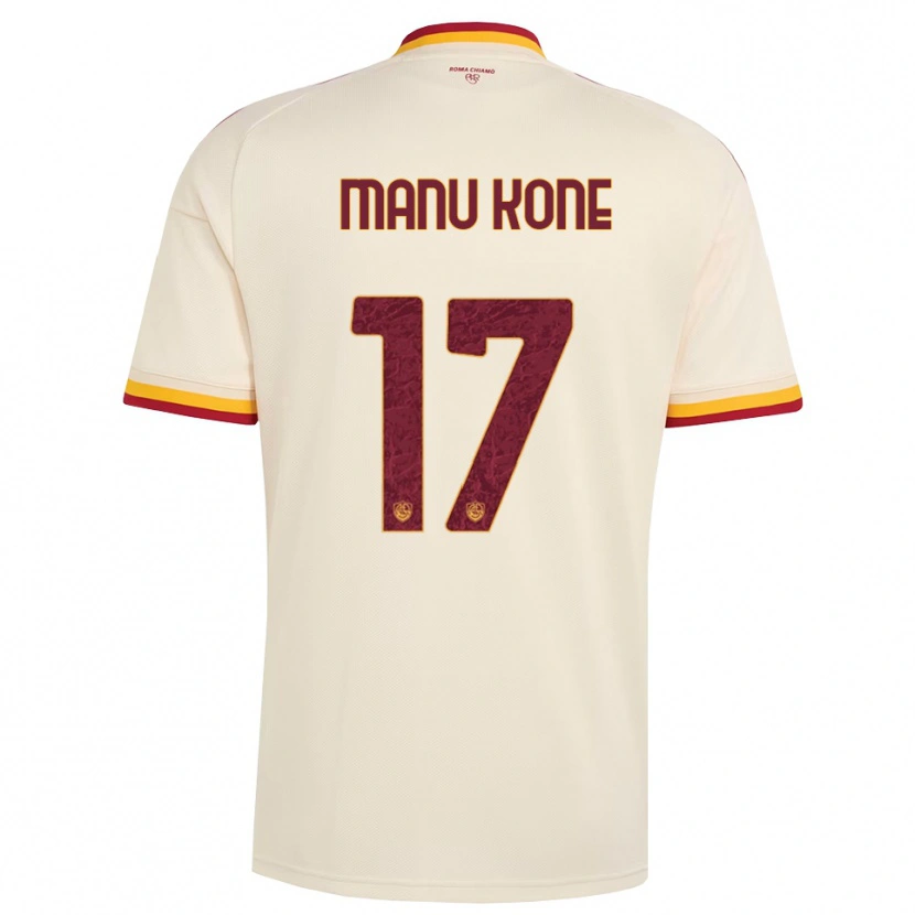 Danxen Herren Manu Koné #17 Champagner Rot Gelb Auswärtstrikot Trikot 2026/27 T-Shirt