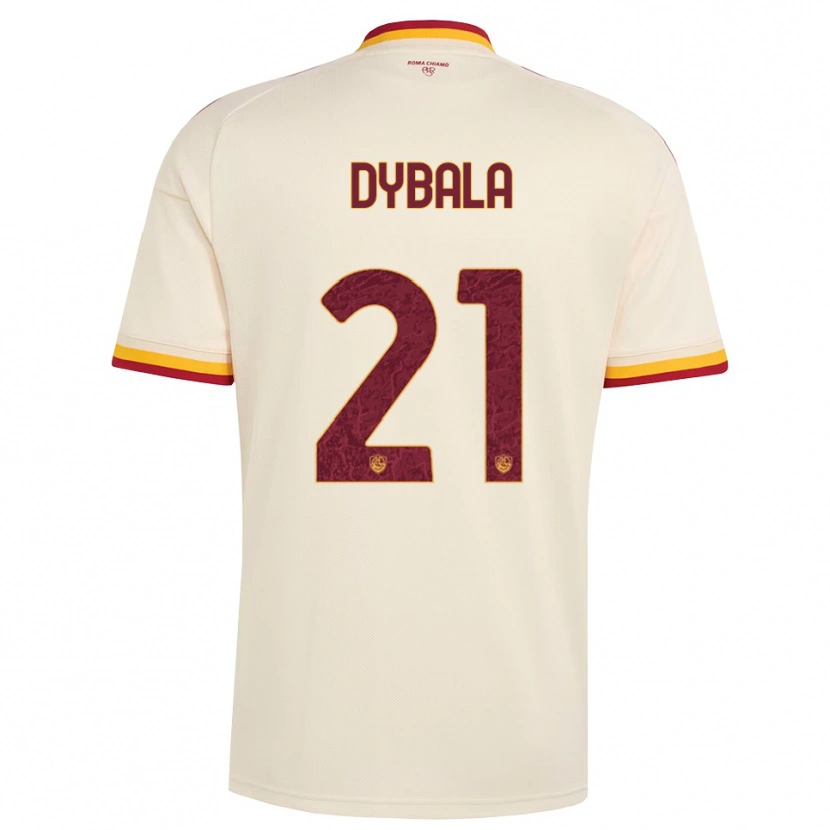 Danxen Herren Paulo Dybala #21 Champagner Rot Gelb Auswärtstrikot Trikot 2026/27 T-Shirt