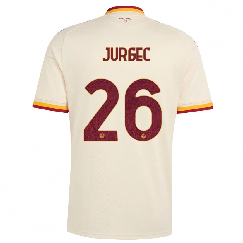 Danxen Herren Jan Jurgec #26 Champagner Rot Gelb Auswärtstrikot Trikot 2026/27 T-Shirt