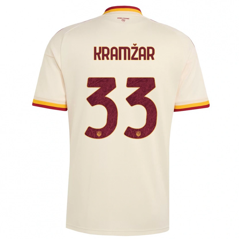 Danxen Herren Zara Kramžar #33 Champagner Rot Gelb Auswärtstrikot Trikot 2026/27 T-Shirt