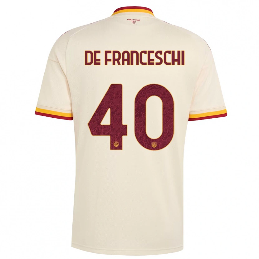 Danxen Herren Leonardo De Franceschi #40 Champagner Rot Gelb Auswärtstrikot Trikot 2026/27 T-Shirt