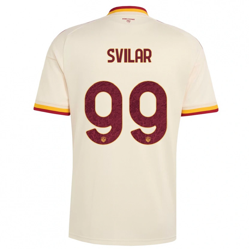 Danxen Herren Mile Svilar #99 Champagner Rot Gelb Auswärtstrikot Trikot 2026/27 T-Shirt