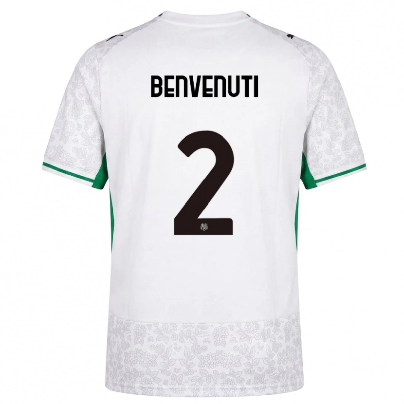 Danxen Herren Giacomo Benvenuti #2 Weiß Schwarz Grün Auswärtstrikot Trikot 2026/27 T-Shirt