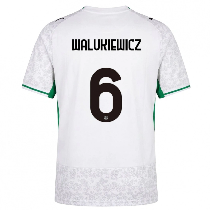 Danxen Herren Sebastian Walukiewicz #6 Weiß Schwarz Grün Auswärtstrikot Trikot 2026/27 T-Shirt