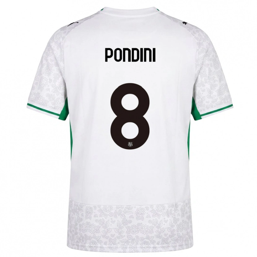 Danxen Herren Giada Pondini #8 Weiß Schwarz Grün Auswärtstrikot Trikot 2026/27 T-Shirt