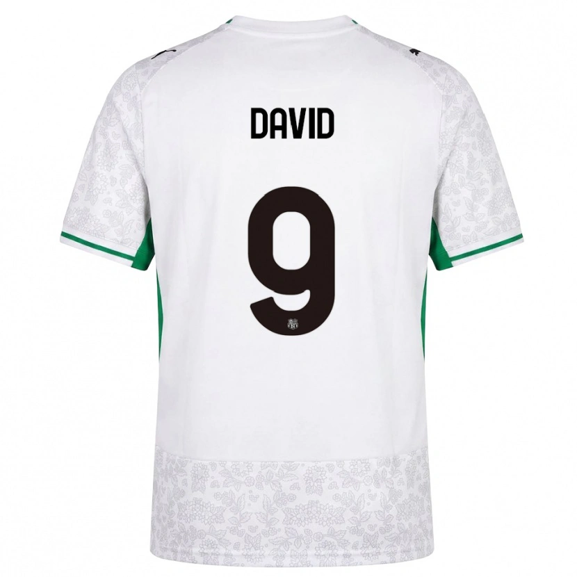 Danxen Herren Mario David #9 Weiß Schwarz Grün Auswärtstrikot Trikot 2026/27 T-Shirt