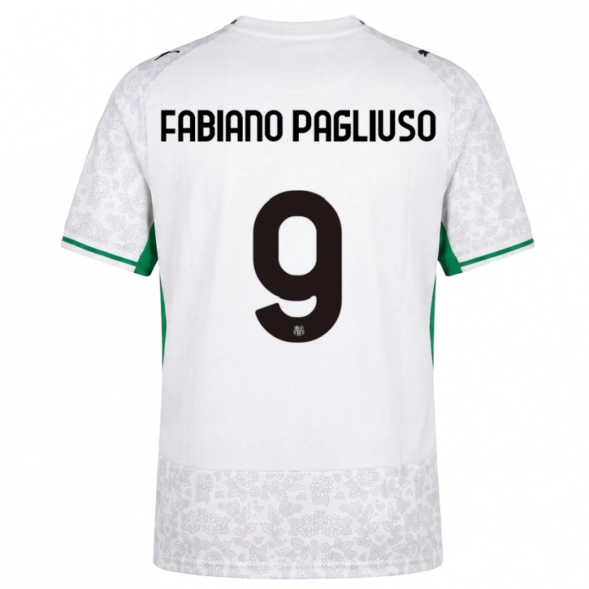Danxen Herren Paolo Fabiano Pagliuso #9 Weiß Schwarz Grün Auswärtstrikot Trikot 2026/27 T-Shirt