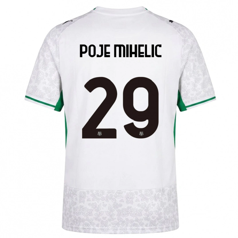 Danxen Herren Naja Poje Mihelič #29 Weiß Schwarz Grün Auswärtstrikot Trikot 2026/27 T-Shirt