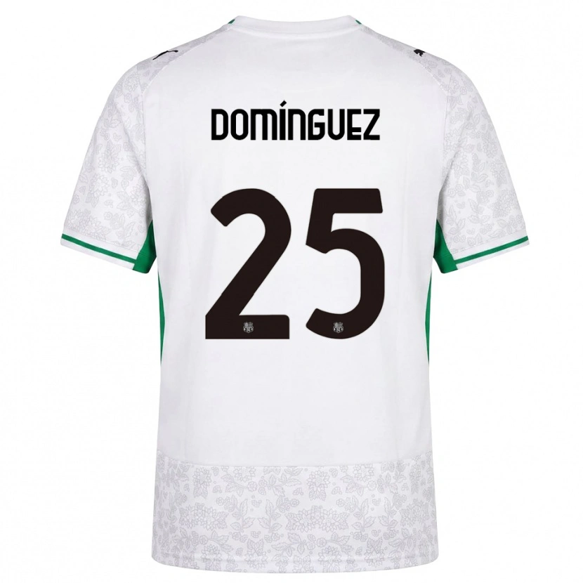 Danxen Herren Benja Domínguez #25 Weiß Schwarz Grün Auswärtstrikot Trikot 2026/27 T-Shirt
