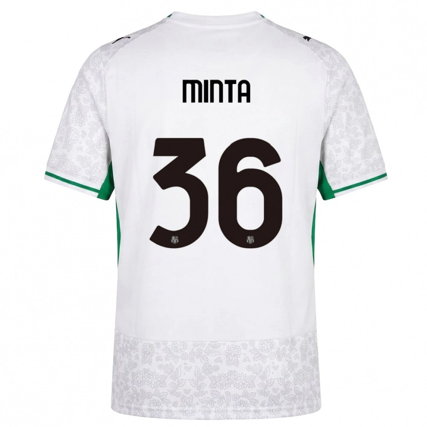 Danxen Herren Amoako Minta #36 Weiß Schwarz Grün Auswärtstrikot Trikot 2026/27 T-Shirt