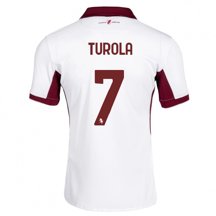 Danxen Herren Cristian Turola #7 Burgund Weiß Rot Auswärtstrikot Trikot 2026/27 T-Shirt