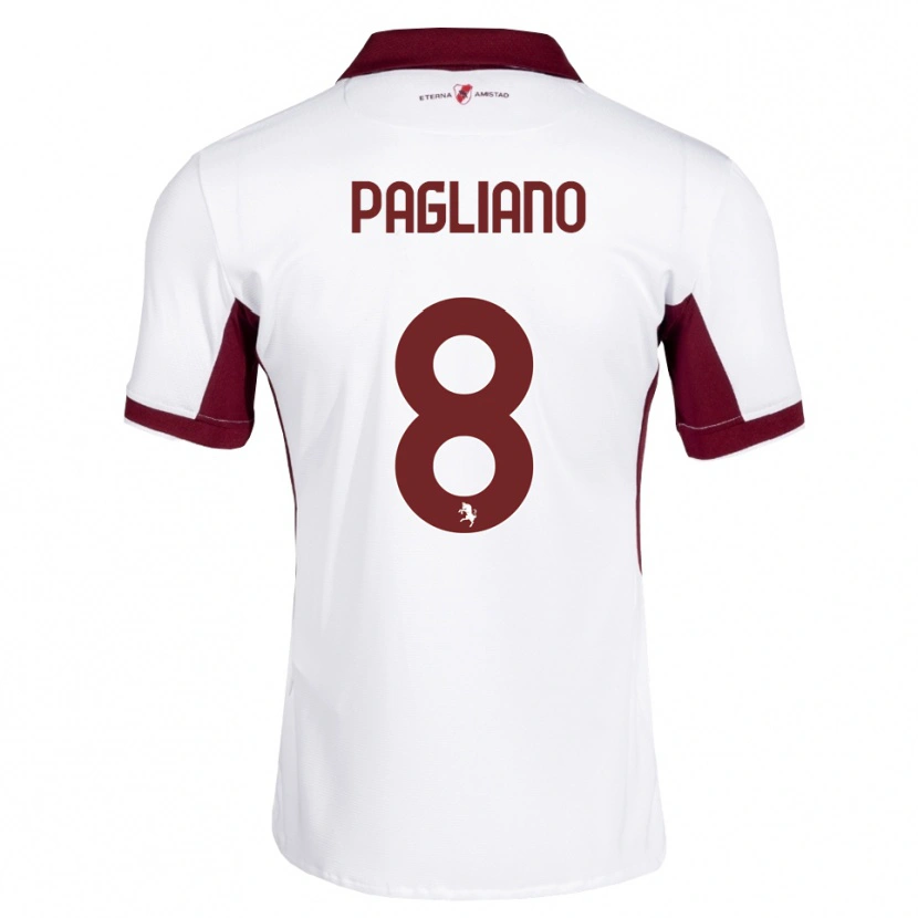 Danxen Herren Nicolò Pagliano #8 Burgund Weiß Rot Auswärtstrikot Trikot 2026/27 T-Shirt