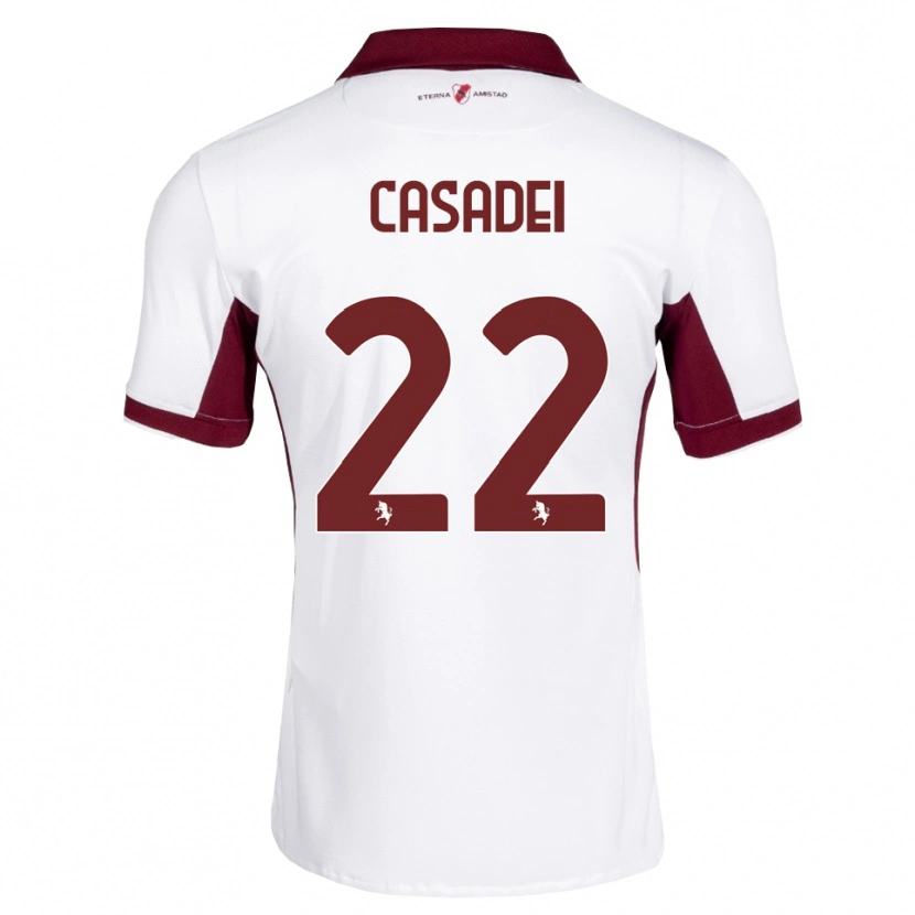 Danxen Herren Cesare Casadei #22 Burgund Weiß Rot Auswärtstrikot Trikot 2026/27 T-Shirt