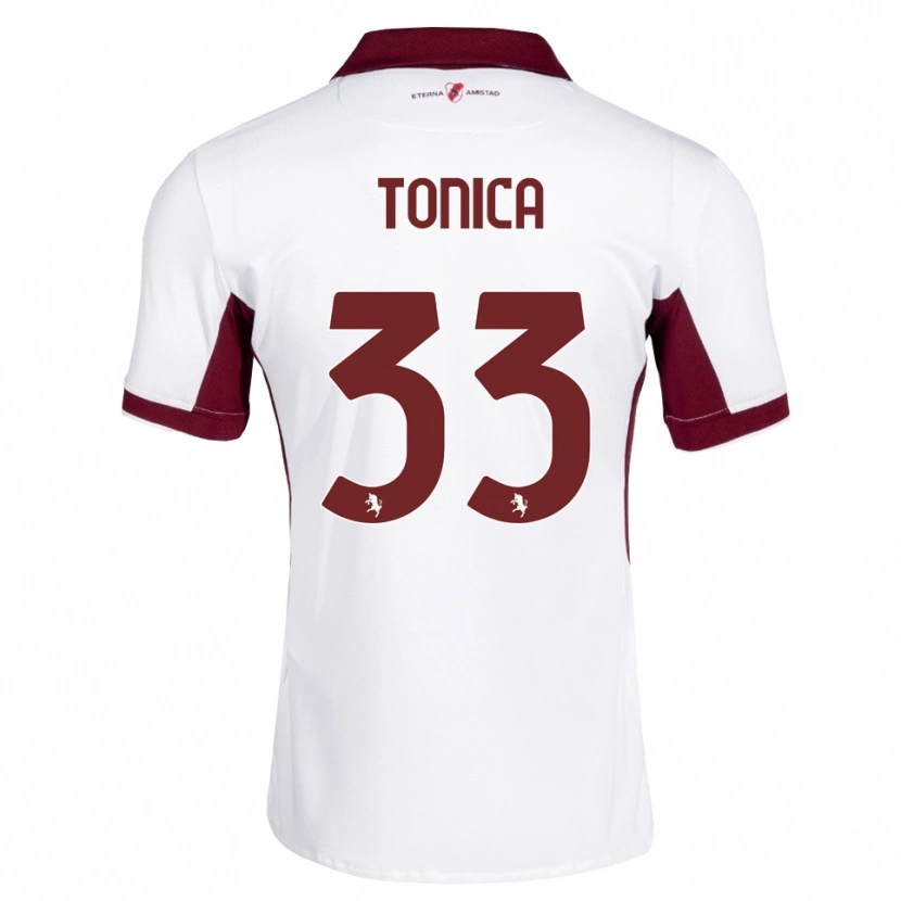 Danxen Herren Daniel Tonica #33 Burgund Weiß Rot Auswärtstrikot Trikot 2026/27 T-Shirt