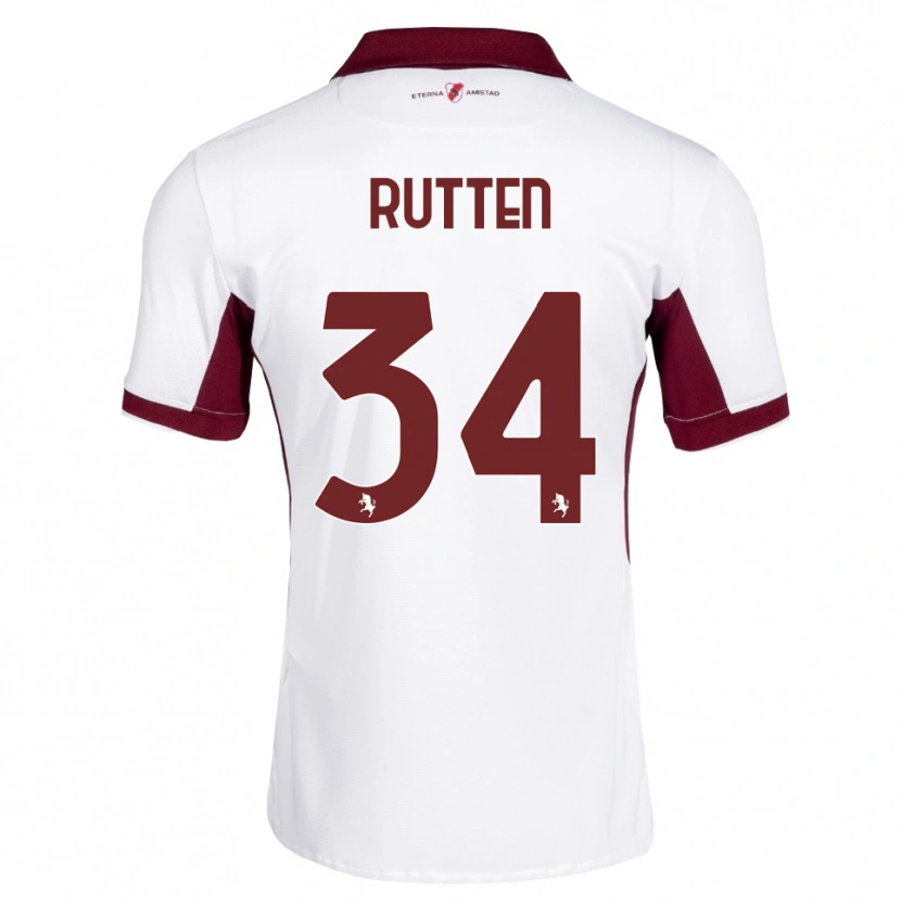 Danxen Herren Jill Rutten #34 Burgund Weiß Rot Auswärtstrikot Trikot 2026/27 T-Shirt