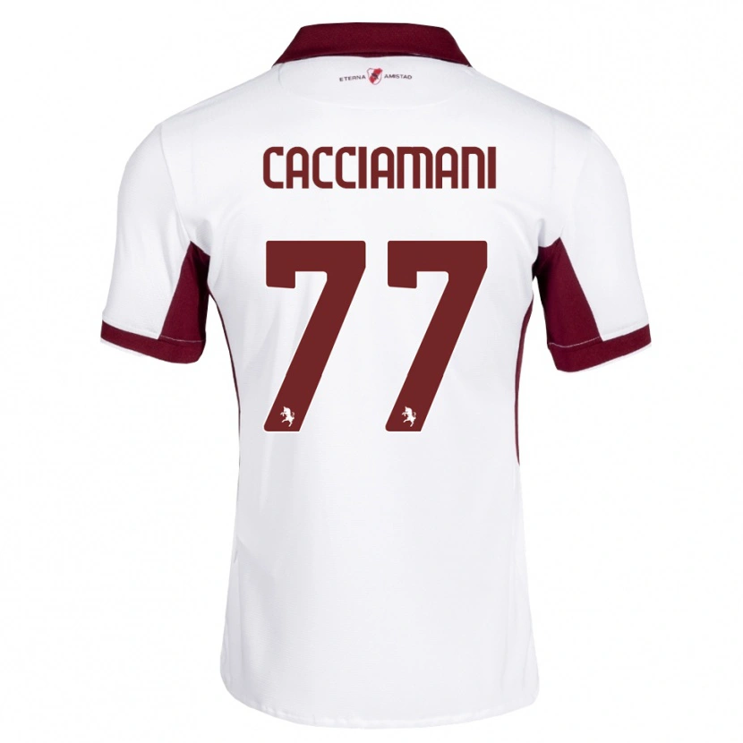Danxen Herren Alessio Cacciamani #77 Burgund Weiß Rot Auswärtstrikot Trikot 2026/27 T-Shirt