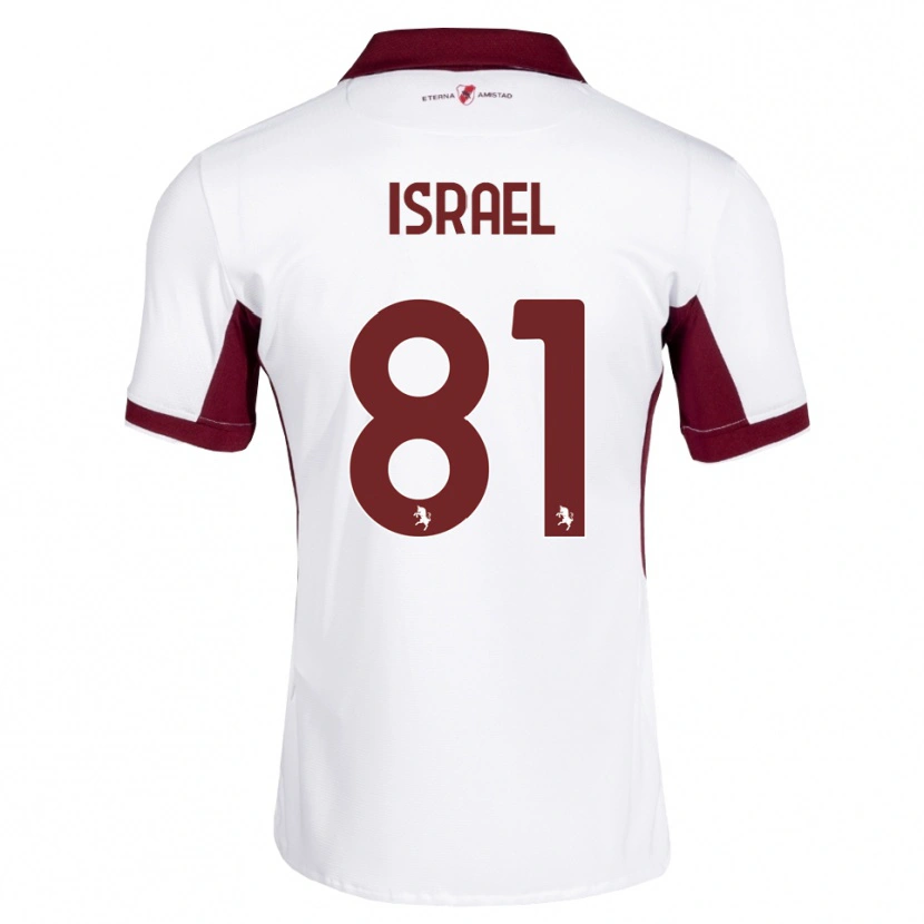 Danxen Herren Franco Israel #81 Burgund Weiß Rot Auswärtstrikot Trikot 2026/27 T-Shirt