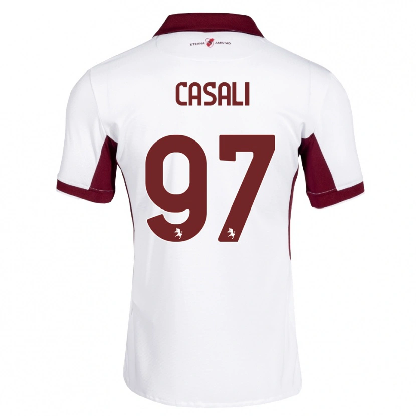 Danxen Herren Michele Casali #97 Burgund Weiß Rot Auswärtstrikot Trikot 2026/27 T-Shirt