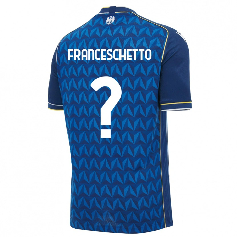Danxen Herren Mattia Franceschetto #0 Königsblau Weiß Blau Auswärtstrikot Trikot 2026/27 T-Shirt