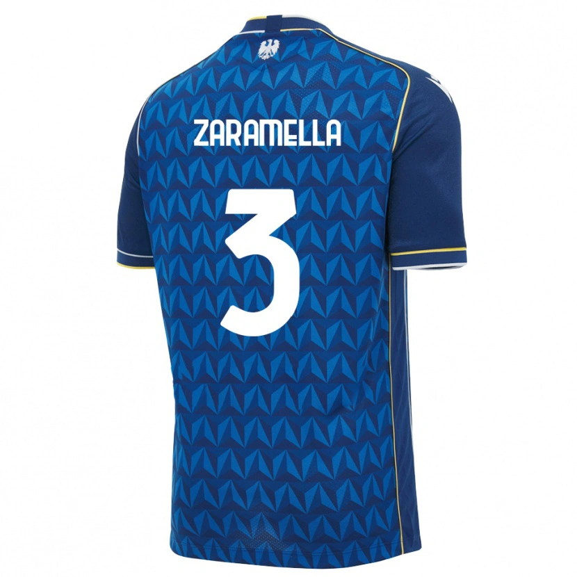 Danxen Herren Pietro Zaramella #3 Königsblau Weiß Blau Auswärtstrikot Trikot 2026/27 T-Shirt