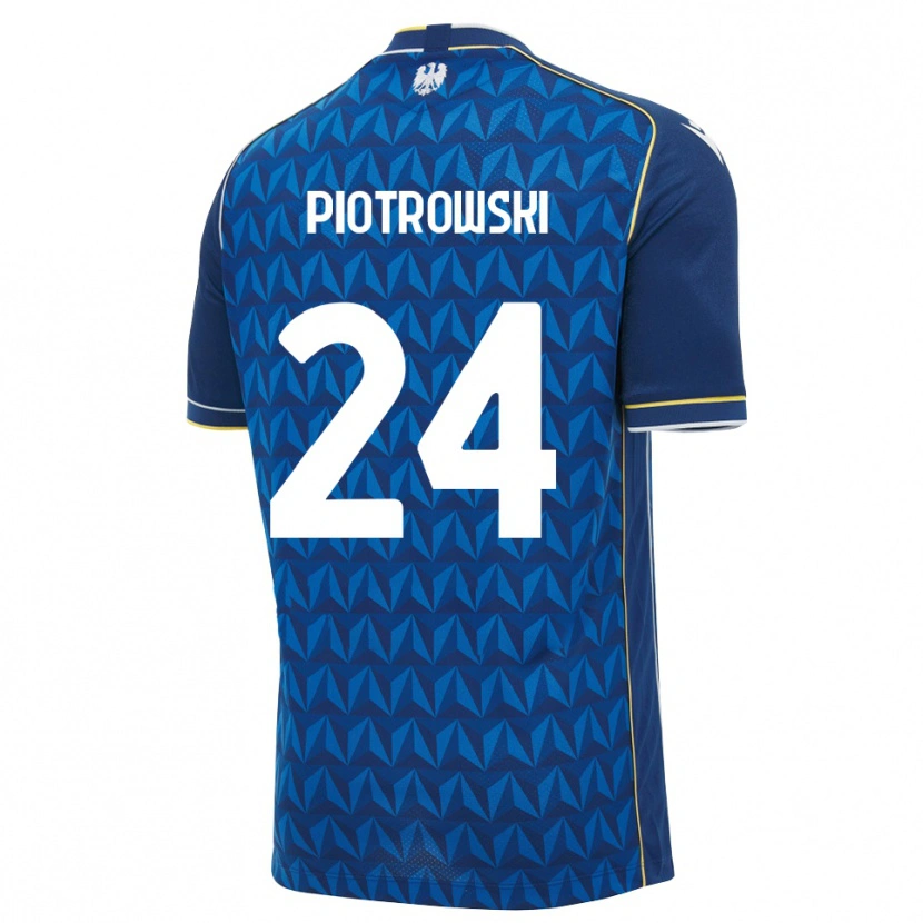 Danxen Herren Jakub Piotrowski #24 Königsblau Weiß Blau Auswärtstrikot Trikot 2026/27 T-Shirt