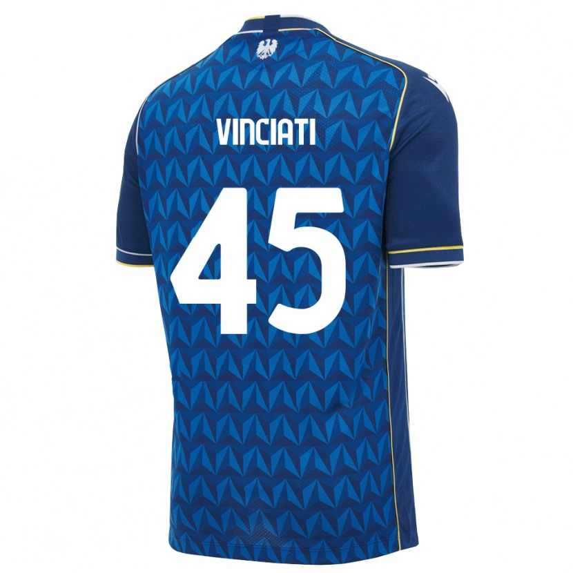 Danxen Herren Giulio Vinciati #45 Königsblau Weiß Blau Auswärtstrikot Trikot 2026/27 T-Shirt