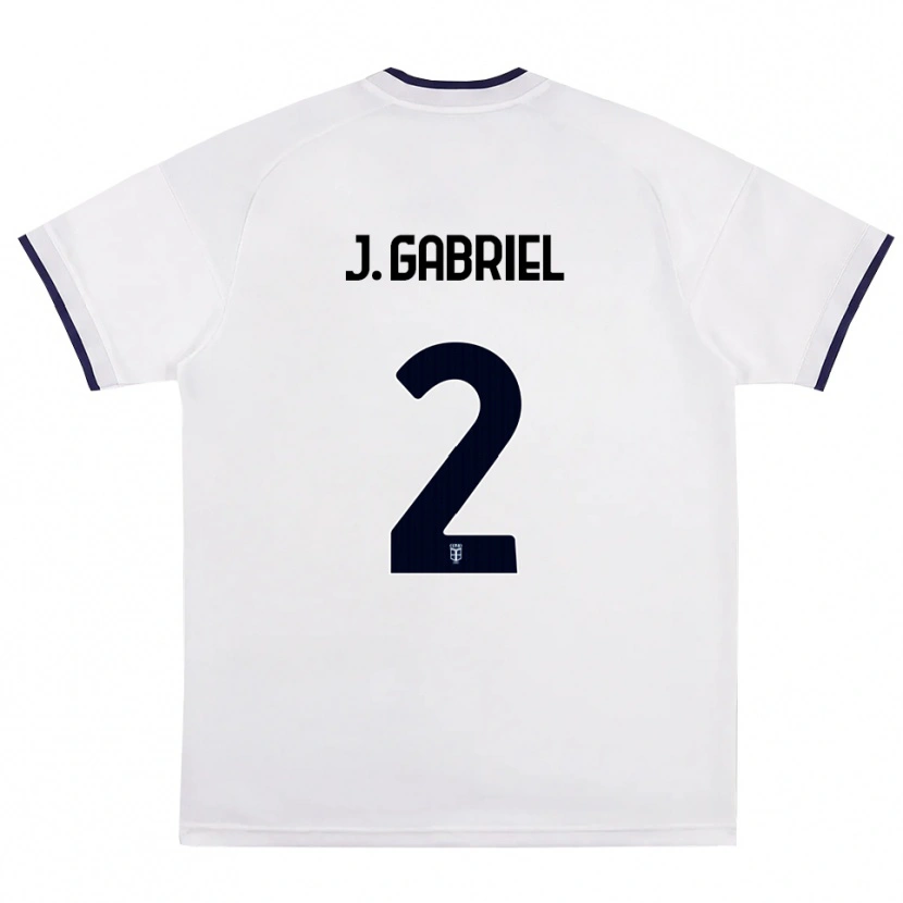 Danxen Herren João Gabriel #2 Weiß Rot Königsblau Auswärtstrikot Trikot 2026/27 T-Shirt